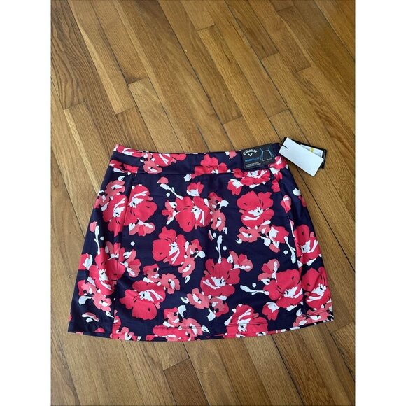 Callaway Women's Golf Skort TrueSculpt Opti-Dri Navy/Red/Wht Print Size M - Picture 1 of 6